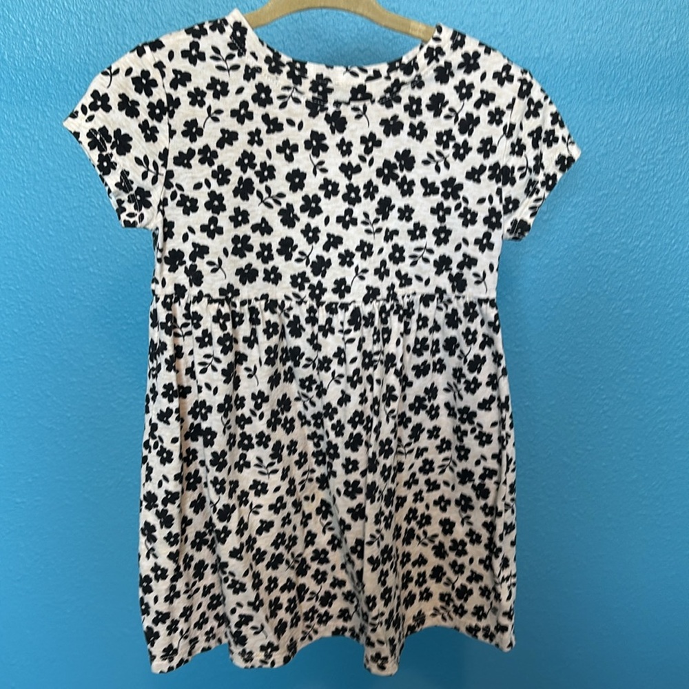 Old navy toddler girls flower (black and ivory) cotton dress